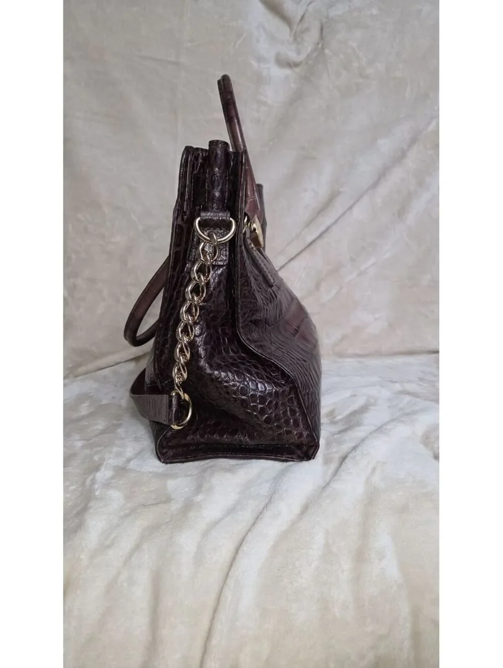 16. Michael Kors Hamilton Crocodile Embossed Tote Bag